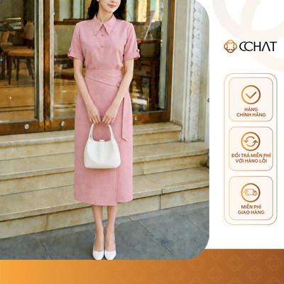 Set Đồ Nữ 𝐂𝐂𝐇𝐀𝐓 Dáng Suông Marie Cạp Váy Trang Trí Chất Liệu Tuytsi Cao Cấp 16BNS2037ST