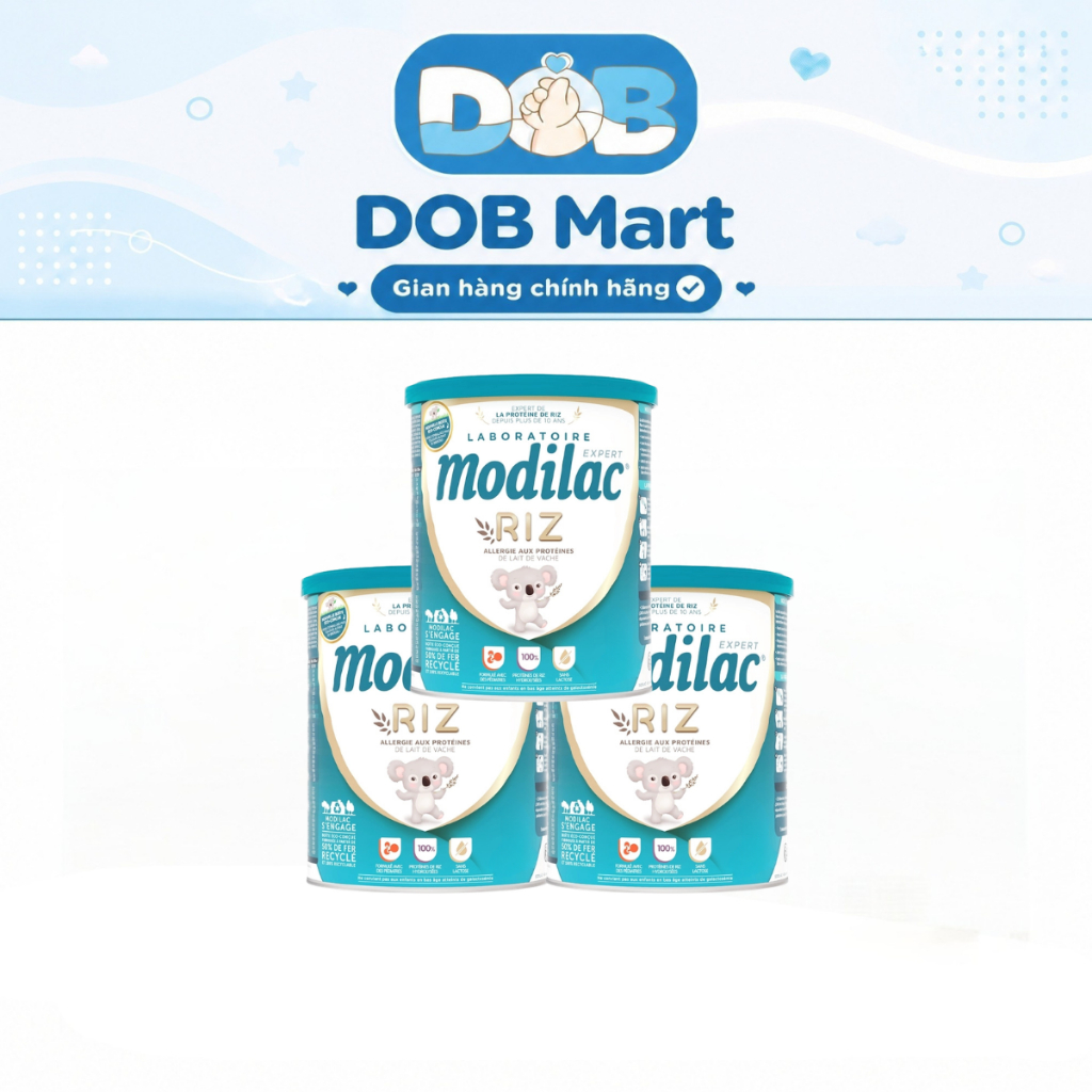 Sữa công thức Modilac Expert Riz đủ số 1,2,3 lon 800g cho bé