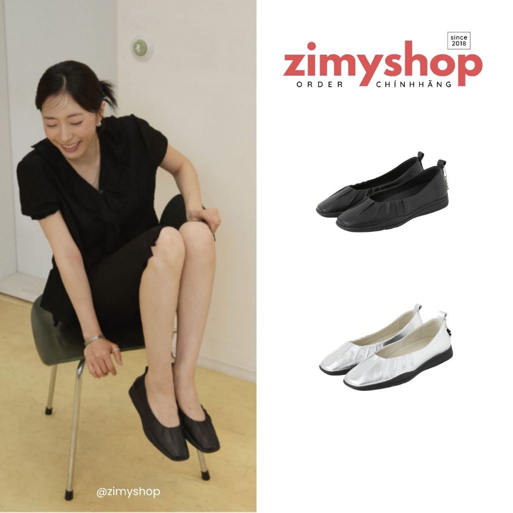 CHÍNH HÃNG GIÀY [ROMANTIC MOVE X HAN PPIU] VIVI CLOUD SHIRRING FLATS SHOES ROMANTIC MOVE HÀN QUỐC