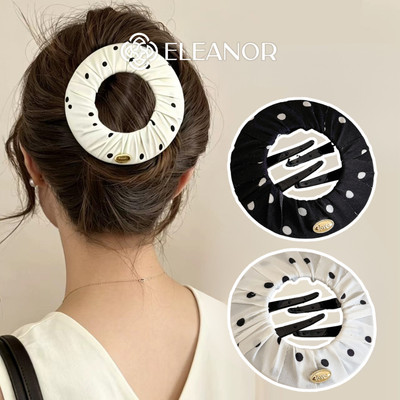 Kẹp tóc nữ thông minh Eleanor Accessories hình tròn chấm bi phong cách hàn quốc phụ kiện tóc 12009