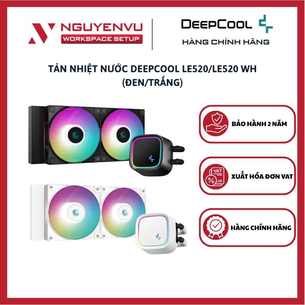 Tản Nhiệt Nước Deepcool LE520 - Kết nối 3 pin - Hàng Chính Hãng
