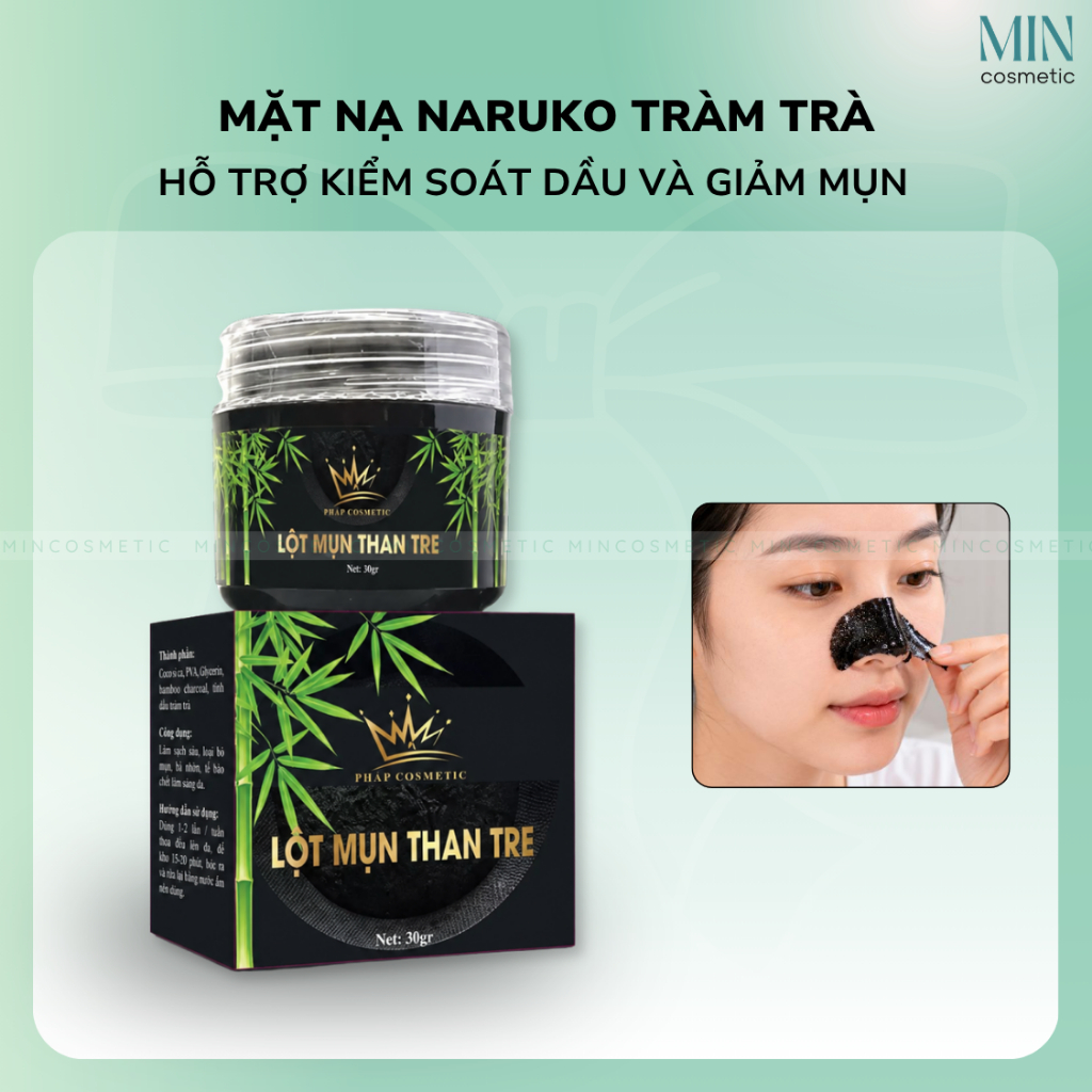 [1 HỦ] Gel Lột Mụn Than Tre Làm Sạch Mụn Đầu Đen Pháp Cosmetic 30g – Min Cosmetics