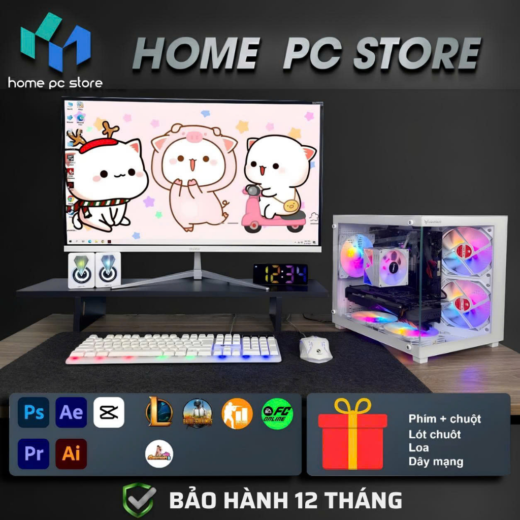 Bộ Máy Tính PC Gaming Core i5-10400F + RTX 3060 Chiến Game AAA Bảo Hành 12 Tháng 1 Đổi 1