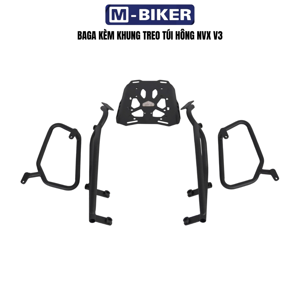 Baga khung túi nvx v3, khung treo túi nvx v3,cảng sau nvx v3 chất liệu thép, sơn tĩnh điện.