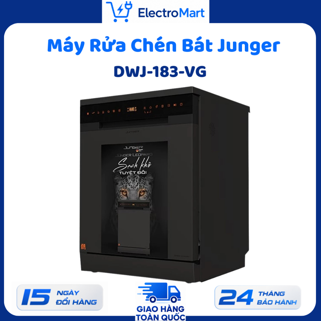 DWJ-183-VG - Máy rửa bát Junger Leopard 15 bộ AI sấy độc lập