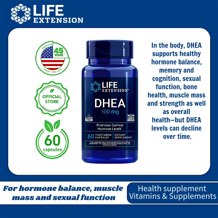 Life Extension DHEA 100mg 60 Viên Nang Chay