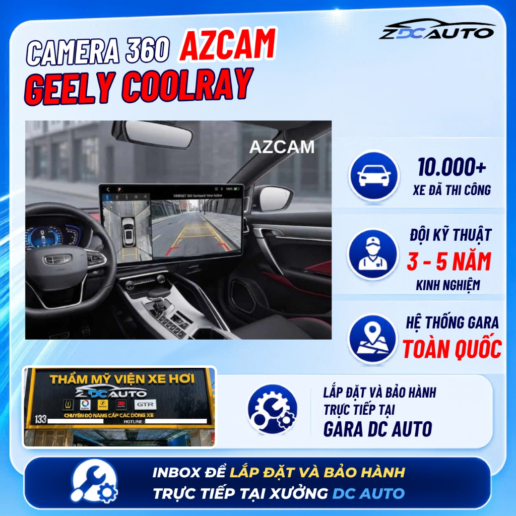 [Lắp đặt tại HCM] Camera AZCam CAMERA 360 Cho Xe Geely Coolray - CAMERA 360 GEELY COOLRAY