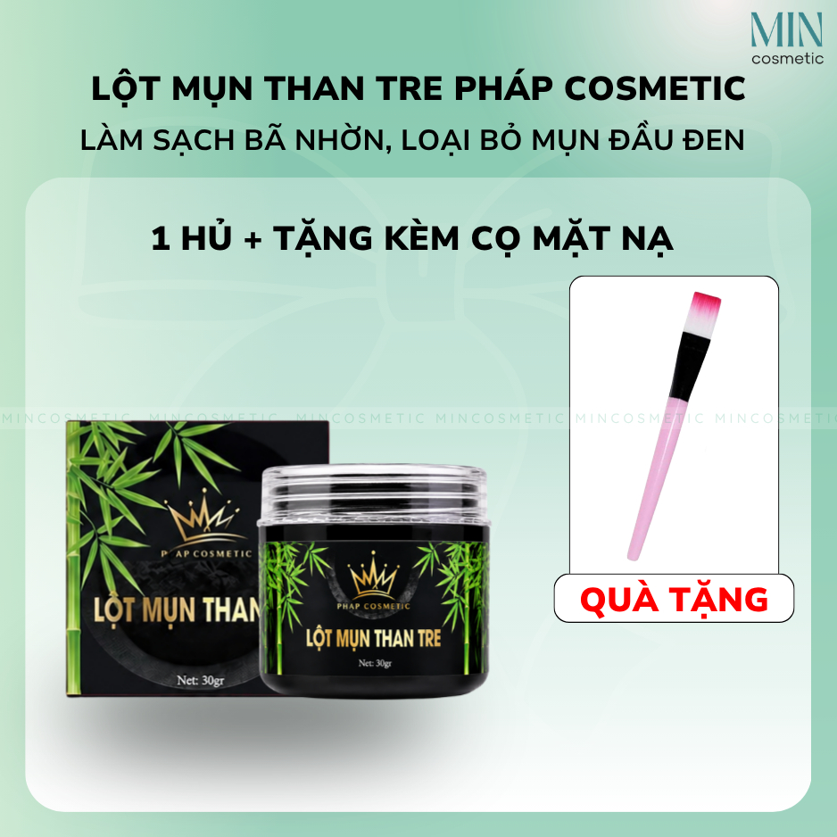 [1 HỦ + TẶNG KÈM CỌ] Gel Lột Mụn Than Tre Làm Sạch Mụn Đầu Đen Pháp Cosmetic 30g – Min Cosmetics