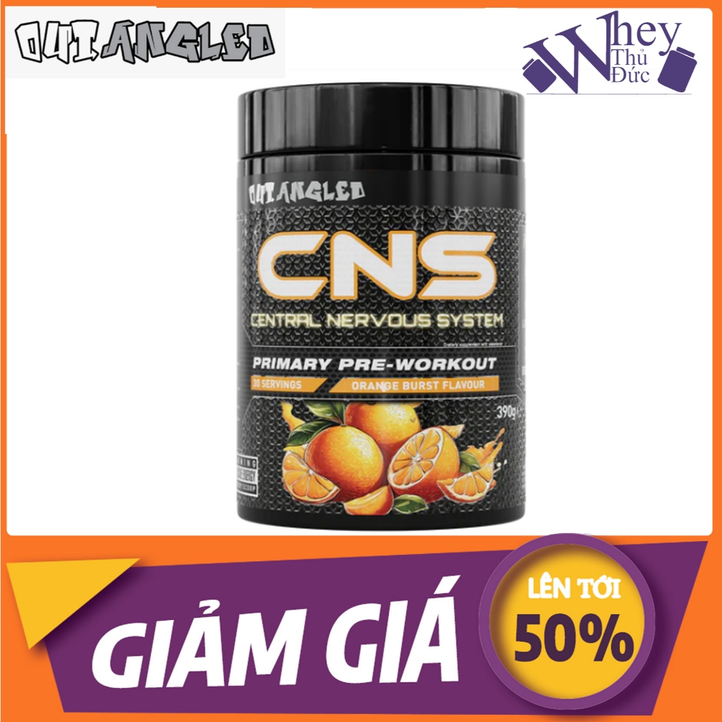 CNS Pre-Workout OUTANGLED 390g vị Cam - Tăng Pump, Tập Trung, Sức Bền Trước Khi Tập