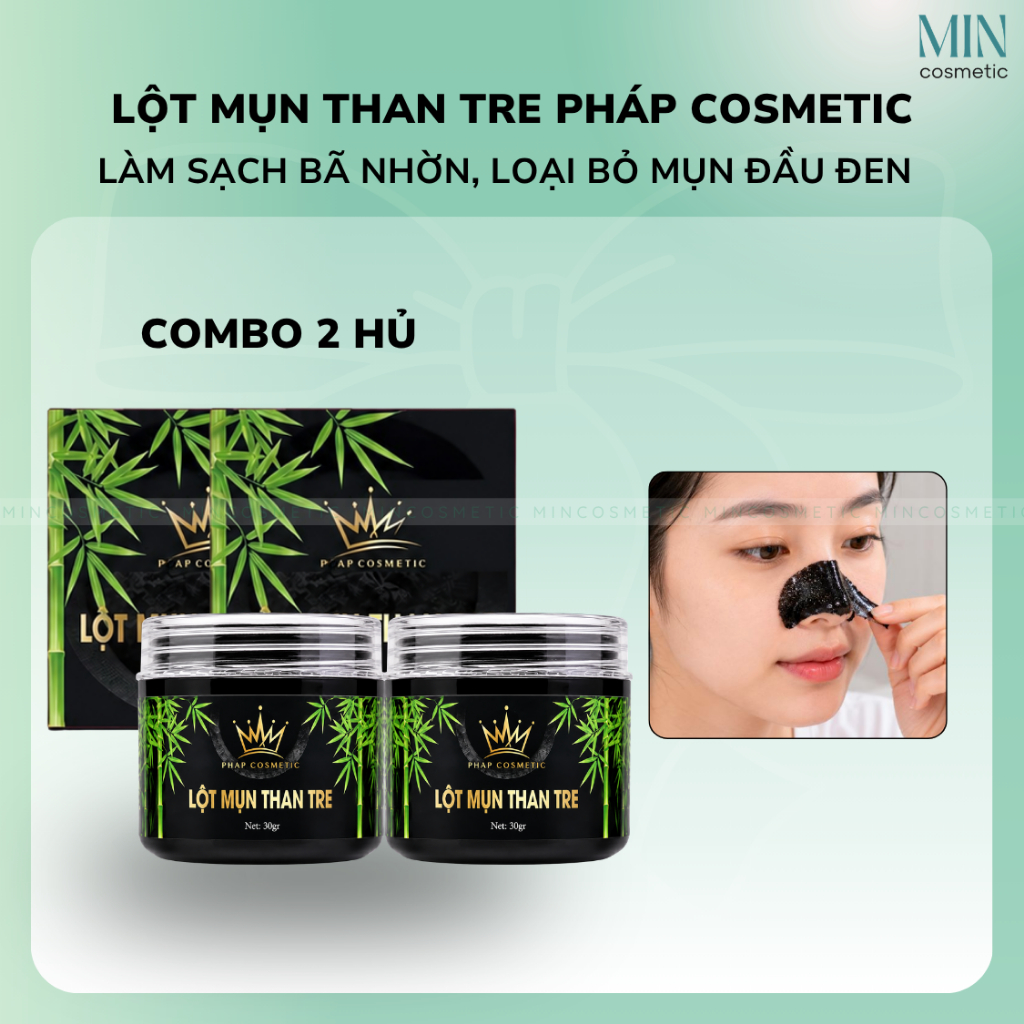 [COMBO 2 HỦ] Gel Lột Mụn Than Tre Làm Sạch Mụn Đầu Đen Pháp Cosmetic 30g – Min Cosmetics