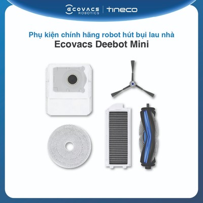 Phụ kiện chính hãng robot hút bụi lau nhà Ecovacs Deebot Mini | Chổi cạnh | Chổi chính | Giẻ lau | Bộ lọc | Túi rác