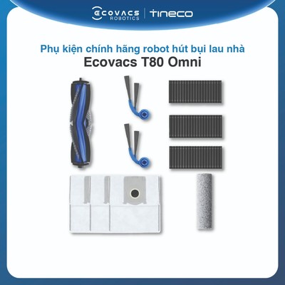 Phụ kiện chính hãng robot hút bụi lau nhà Ecovacs T80 Omni | Chổi cạnh | Chổi chính | Con lăn | Bộ lọc | Túi rác