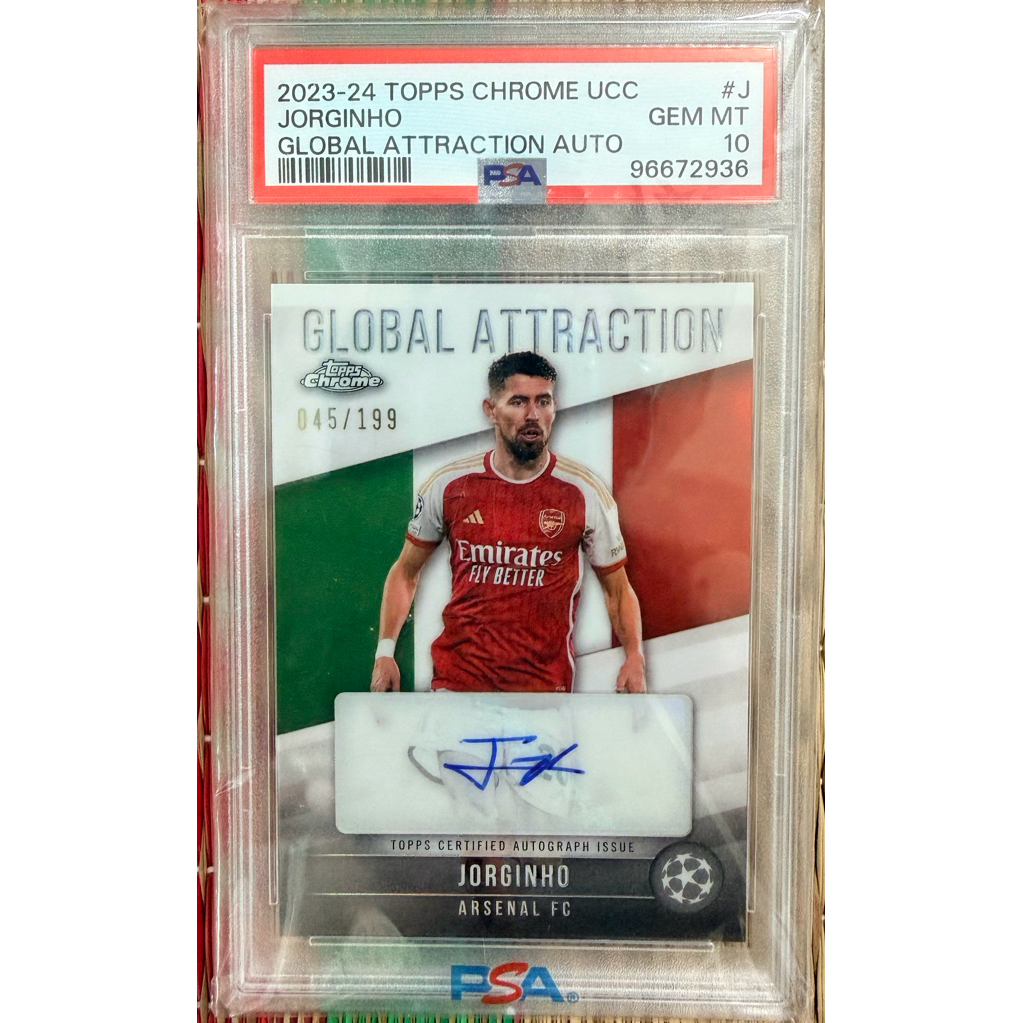 Thẻ auto Jorginho (Arsenal) 45/199 PSA 10
