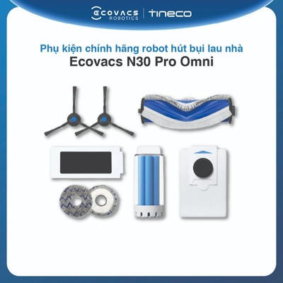 Phụ kiện chính hãng robot hút bụi lau nhà Ecovacs N30 Pro Omni | Chổi cạnh | Chổi chính | Giẻ lau | Bộ phụ kiện