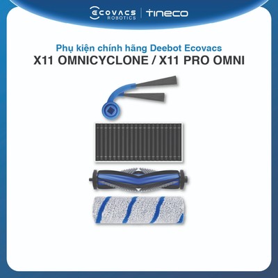 Phụ kiện chính hãng Deebot Ecovacs X11 OMNICYCLONE/X11 PRO OMNI | Chổi cạnh | Chổi chính | Bộ lọc | Con lăn