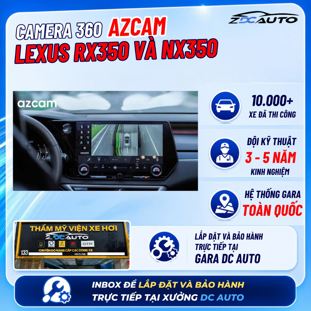 [Lắp đặt tại HCM] Camera AZCam Cho Xe Lexus RX350 Và NX350 | Camera 360 Cho Xe Lexus RX350 - NX350
