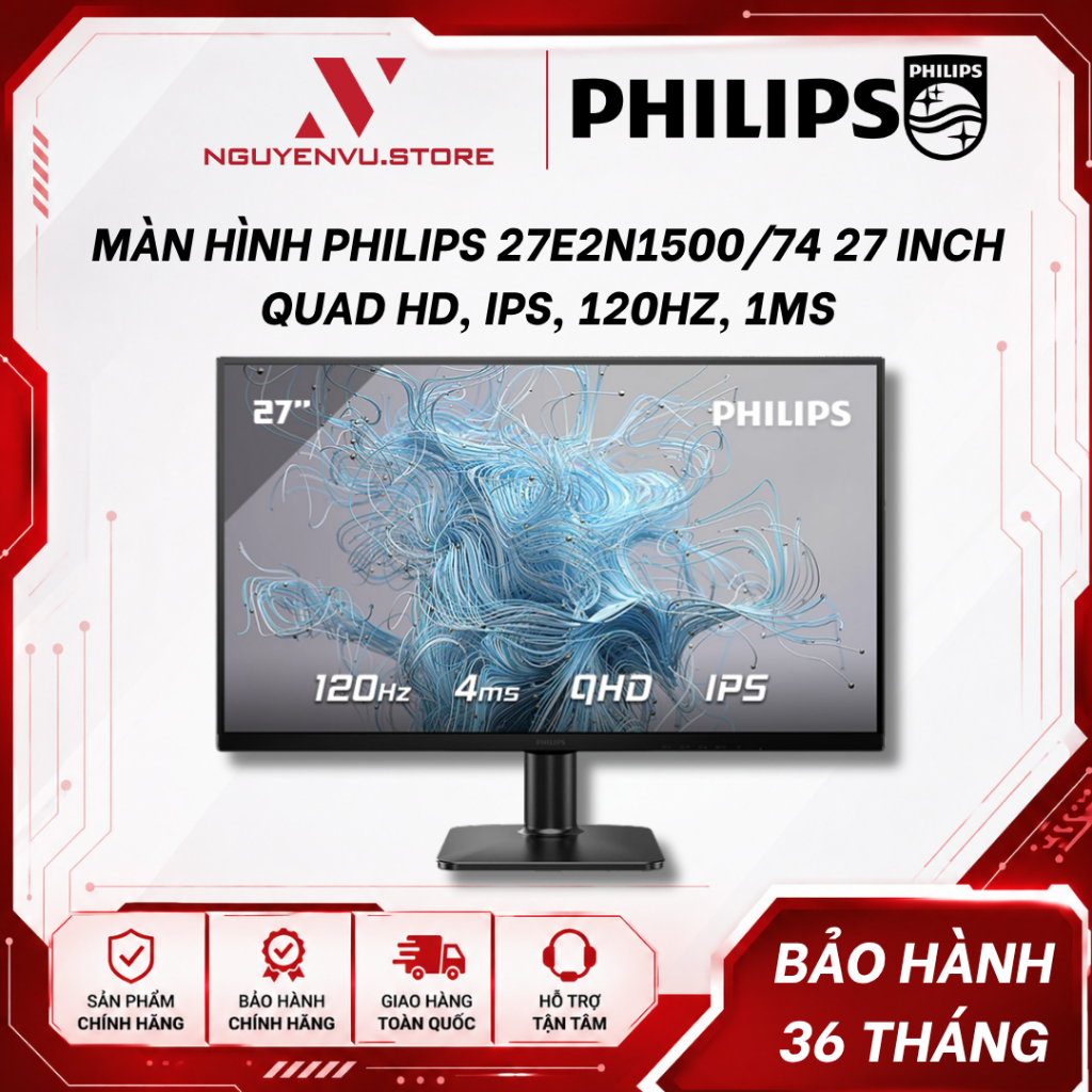 Màn hình Philips 27E2N1500/74 27 inch, Quad HD, IPS, 120Hz, 1ms - Hàng chính hãng