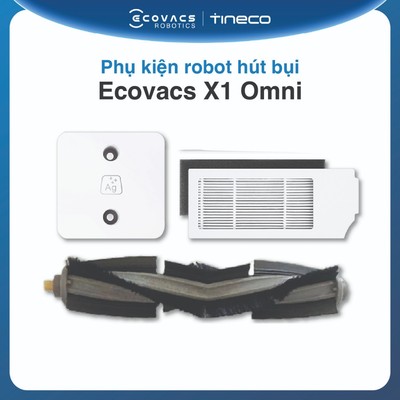 Phụ kiện robot hút bụi Ecovacs X1 Omni | Chổi chính | Bộ lọc | Hộp phụ kiện | Mô-đun khử trùng ion bạc - Chính Hãng