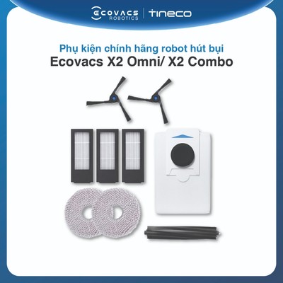 Phụ kiện chính hãng robot hút bụi Ecovacs X2 Omni/ X2 Combo | Chổi chính | Giẻ lau | Mô-đun khử trùng ion bạc