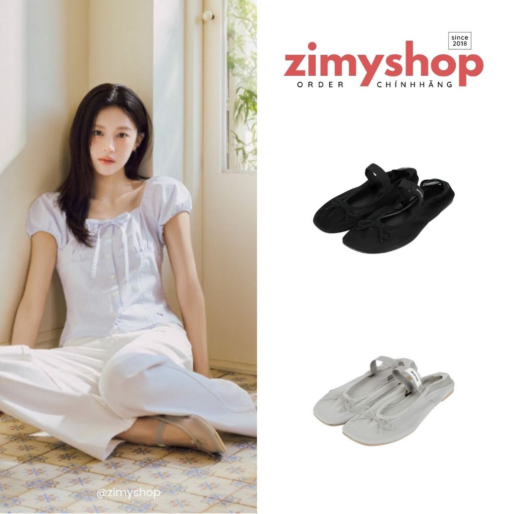 CHÍNH HÃNG GIÀY LƯỚI [GO YUN-JEONG'S OUTFIT] W MESH BANDING FLAT SHOES MARITHE HÀN QUỐC