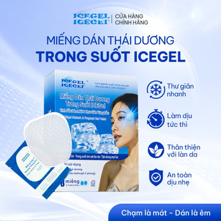Miếng Dán Thái Dương Trong Suốt ICEGel Hộp 8 Miếng Chống Sau Tàu Xe, Giảm Đau Đầu (Hộp 08 Miếng)
