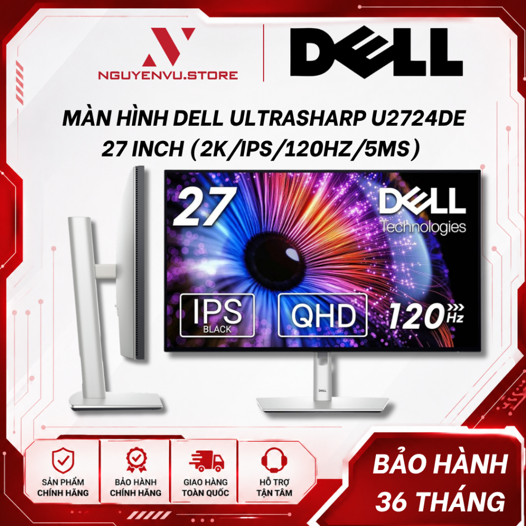 Màn Hình Dell UltraSharp U2724DE 27 inch ( 2K/IPS/120Hz/5ms ) - Hàng Chính Hãng