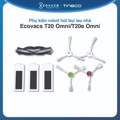 Phụ kiện robot hút bụi lau nhà Ecovacs T20 Omni/T20e Omni | Bộ lọc | Giẻ lau | Chổi chính | Hộp phụ kiện - Chính Hãng
