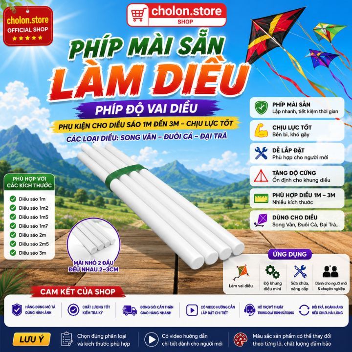 Phíp độ vai diều, phíp diều, phíp mài sẵn làm diều cao cấp, đặc cho các loại diều 2m 2m5 2m7 3m 3m5 