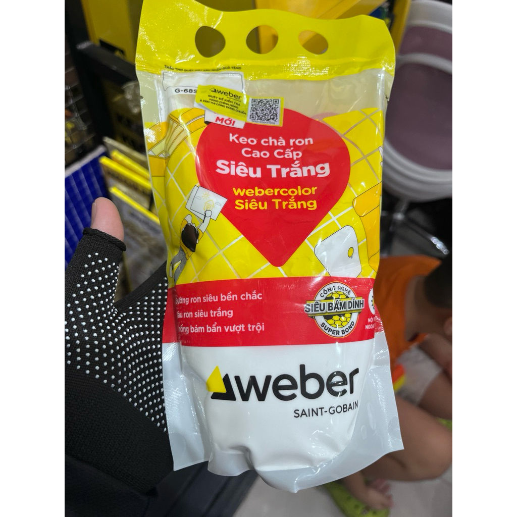 Keo chà ron Weber.Color Classic (ĐỦ MÀU) (Loại Thông dụng của Weber) ron gạch nền