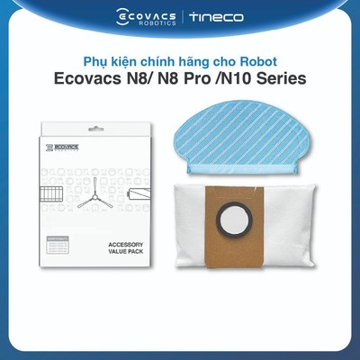 Phụ kiện chính hãng cho Robot Ecovacs N8/ N8 Pro /N10 Series | Hộp phụ kiện | Túi đựng bụi | Giẻ lau