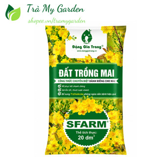 Đất trồng mai Sfarm bao 20dm3 công thức chuyên biệt dành riêng cho Mai, dinh dưỡng toàn diện cho cây