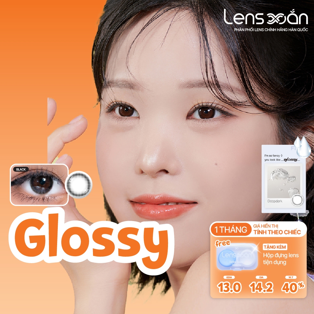 Kính áp tròng 1 tháng cận LENS XOẮN lens nâu choco tự nhiên có viền tròn mắt ẩm cao không cộm MyFIPN