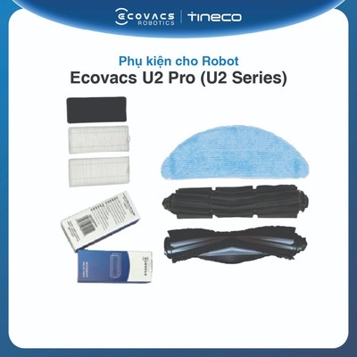 Phụ kiện cho Robot Ecovacs U2 Pro (U2 Series) | Chổi chính Ecovacs U2 | Giẻ lau Ecovacs U2 | Băng dính từ - Chính Hãng