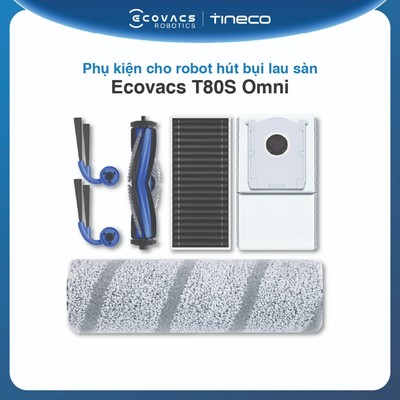 Phụ kiện cho robot hút bụi lau sàn Ecovacs T80S Omni - Chổi cạnh | Chổi chính | Con lăn | Bộ lọc | Túi rác - Chính hãng