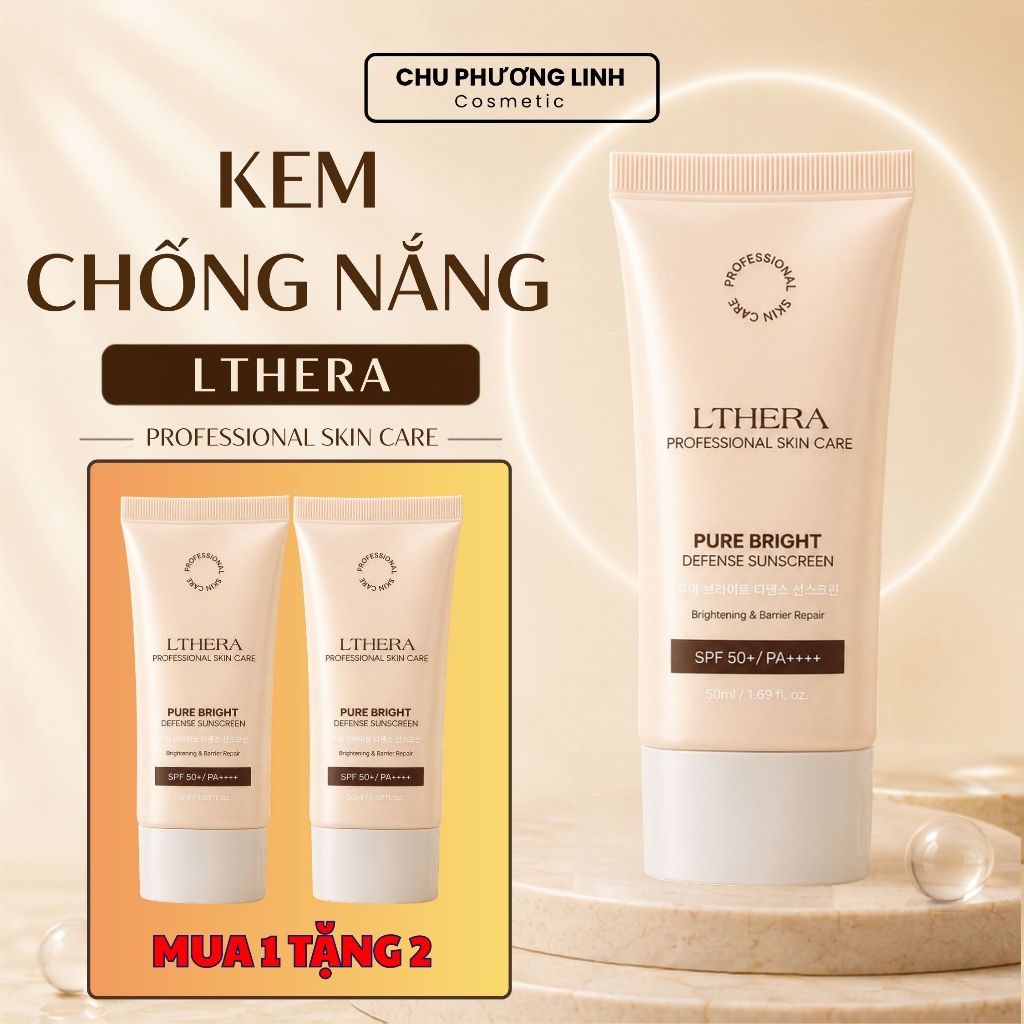 [Mua 1 Tặng 2] Kem Chống Nắng Lthera MP1519 - Nâng Tông Tự Nhiên, Kiềm Dầu Cho Da Nhạy Cảm