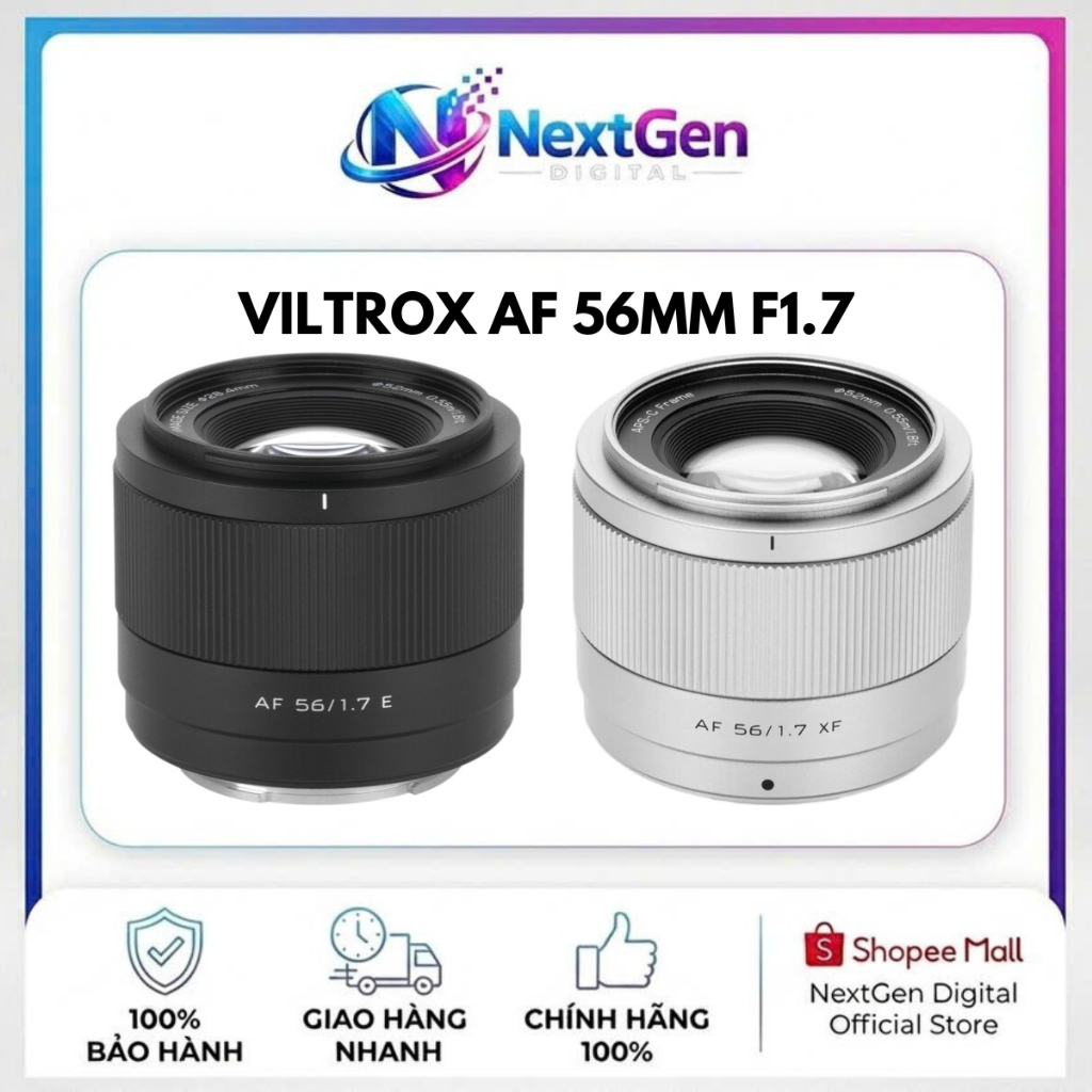 Ống Kính Viltrox AF 56mm F1.7 | Hàng Mới Chính Hãng