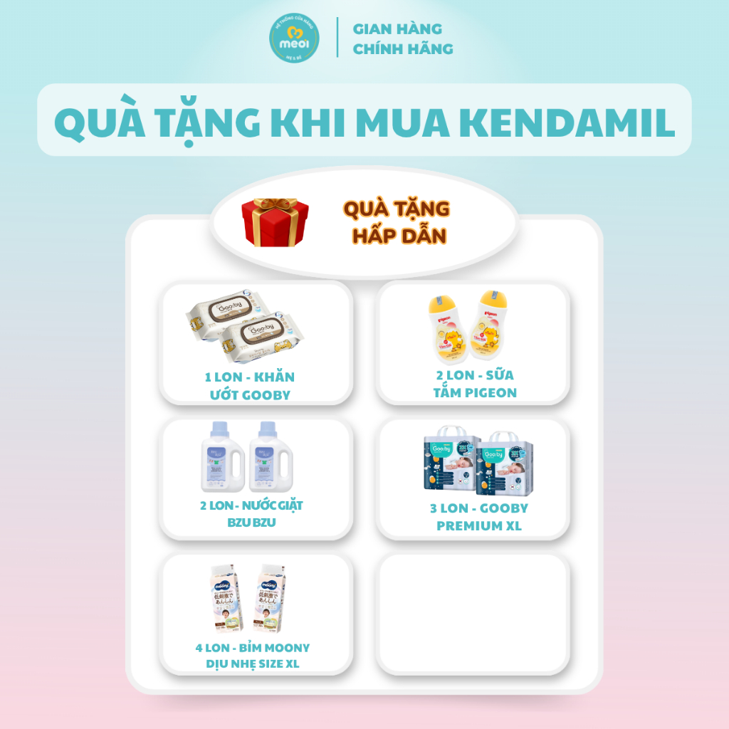 (Quà tặng không bán) Quà tặng khi mua sản phẩm Kendamil Classic/ Kendamil Organic
