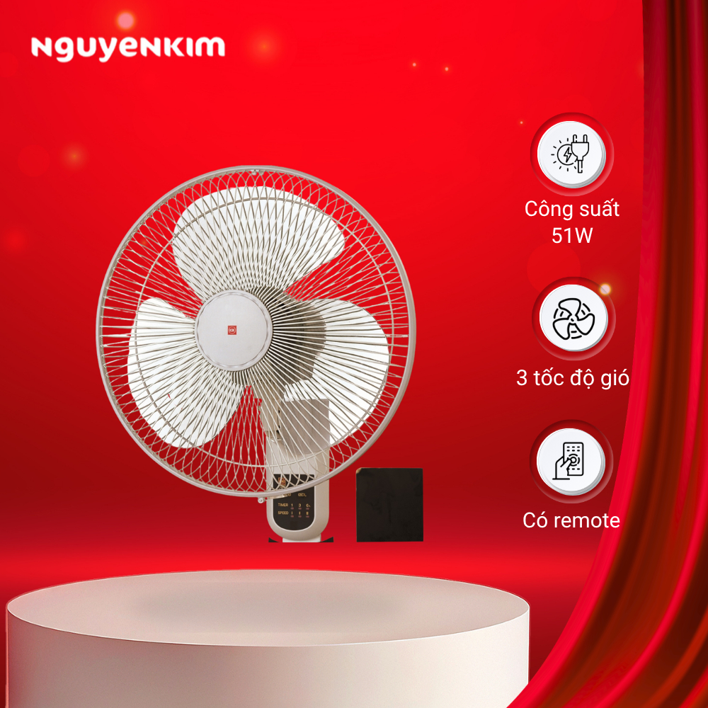 Quạt treo KDK M40M Xám