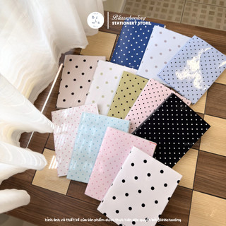 [chấm bi] Giấy bao tập, bọc vở, bao sách chấm bi tiny màu sắc pastel | thiết kế bởi Bliss.