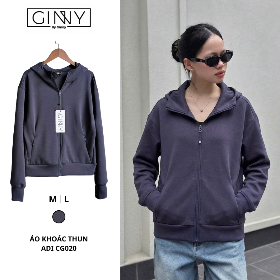 𝐆𝐈𝐍𝐍𝐘 Áo Khoác Thun Adi CG020 Chất Thun Lạnh Nhật Chống Nắng Tốt Màu Sắc Basic Dễ Phối Đi Học Đi Làm