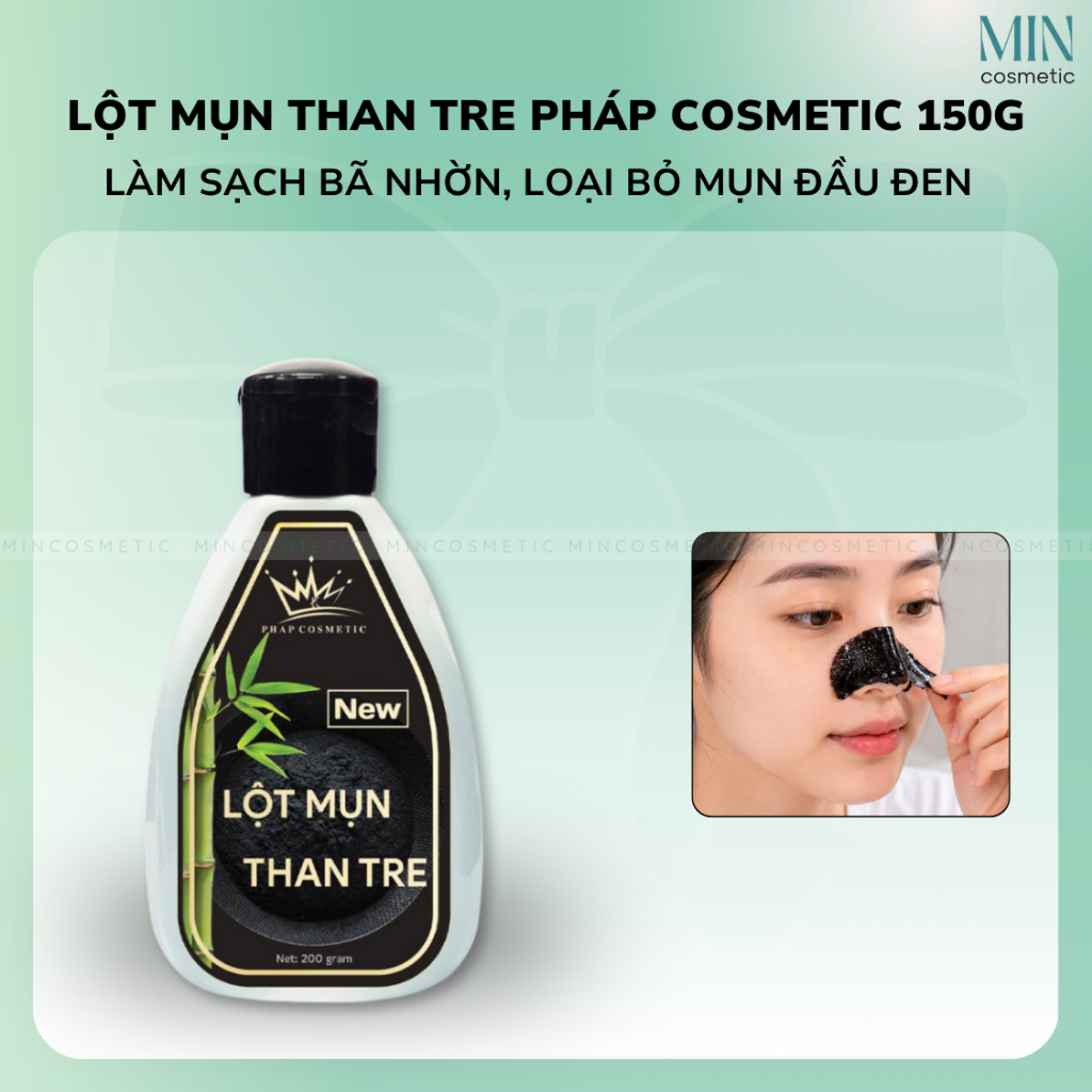 [1 CHAI] Gel Lột Mụn Than Tre Làm Sạch Mụn Đầu Đen Pháp Cosmetic 150g – Min Cosmetics
