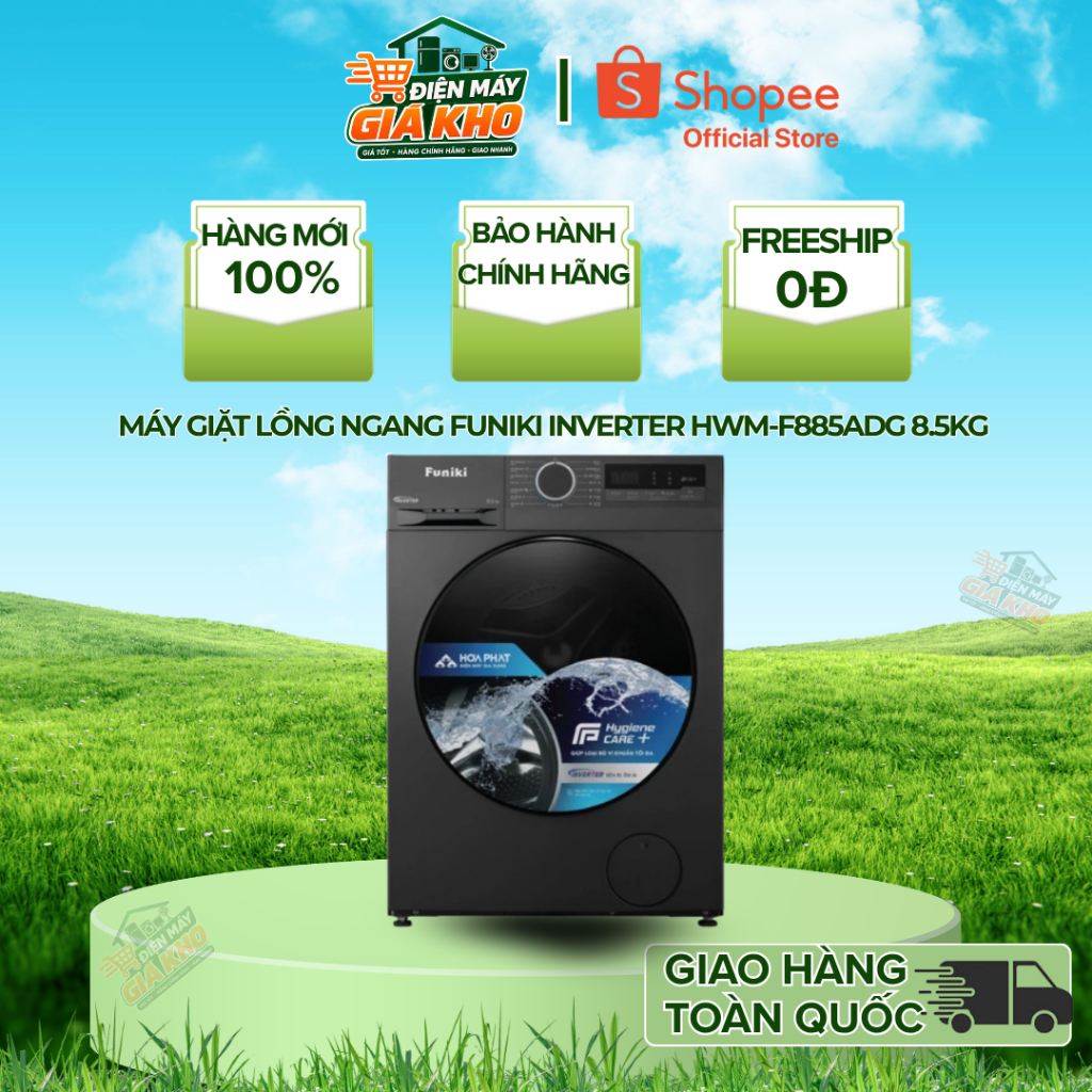 Máy giặt lồng ngang Funiki HWM F885ADG 8.5 kg