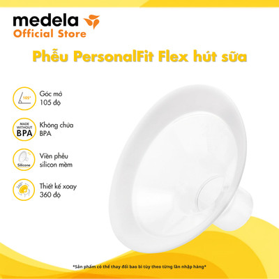 Phụ kiện máy hút sữa | Medela phễu Flex (21/24/27/30mm) hợp với mọi hình dạng bầu ngực