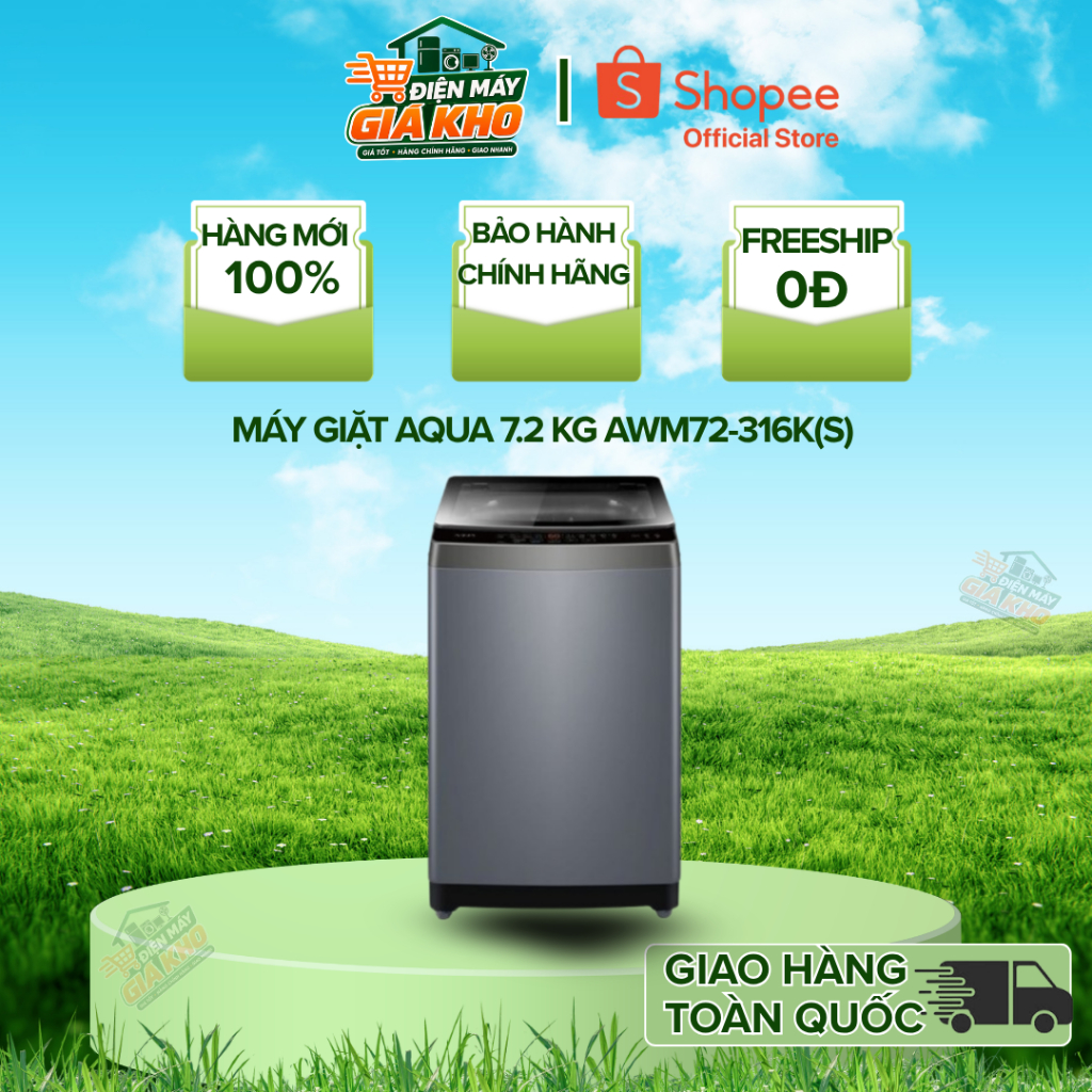 Máy giặt Aqua 7.2 kg AWM72-316K(S)