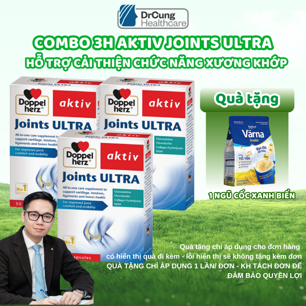 [COMBO 3 HỘP] Joints Ultra - Bổ Sung Glucosamine, Cải Thiện Chức Năng Khớp, Thoái Hóa Khớp