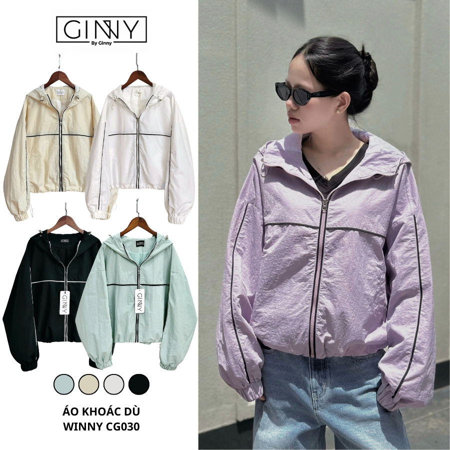 𝐆𝐈𝐍𝐍𝐘 Áo Khoác Dù Winny CG022 Chống Nắng Tia UV Màu Sắc Basic Đơn Giản Dễ Phối Dễ Thương