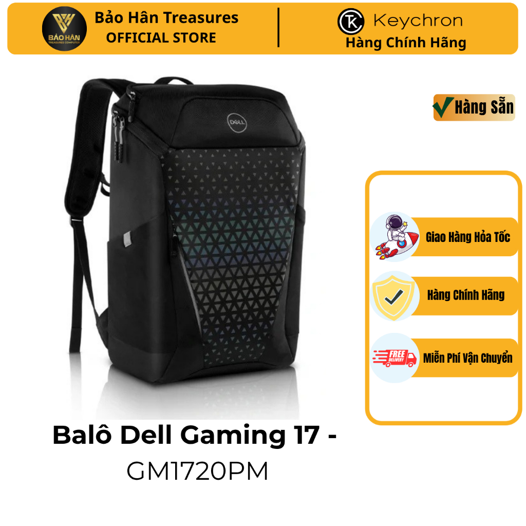 Balo Laptop Gaming Dell 17 inch GM1720PM - Hàng Chính Hãng