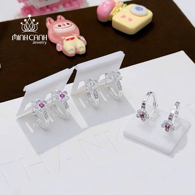 Bông Tai Bạc Cho Bé Hoa Mai Nhí Minh Canh Jewelry