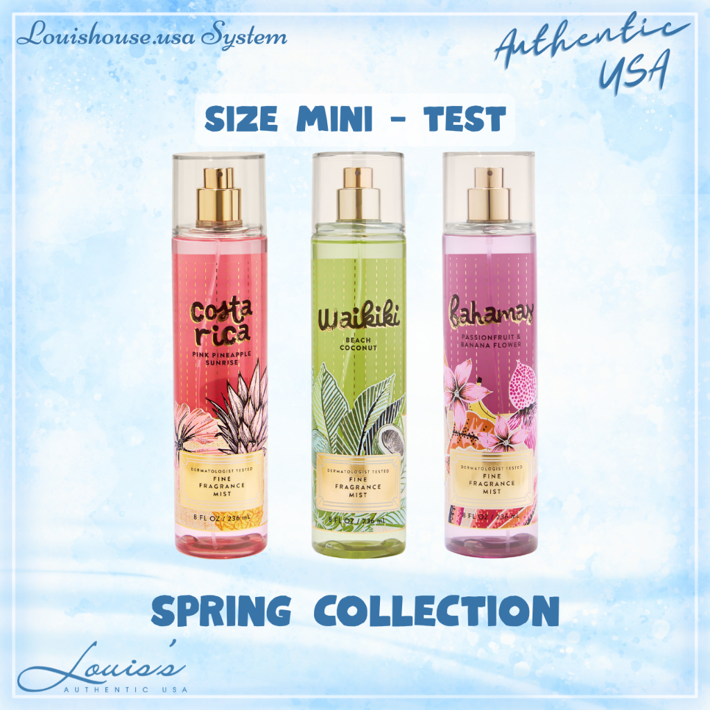 [ Mini Size ] PINK PINEAPPLE BAHAMAS PASSIONFRUIT WAIKIKI COCONUT - Body mist / Xịt thơm B.BW