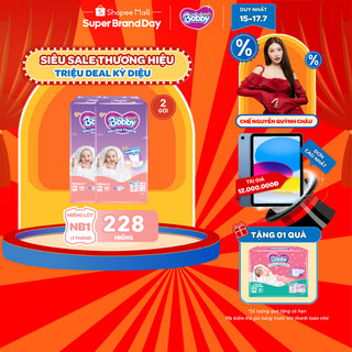 [KOL] Combo 2 gói miếng lót sơ sinh Bobby Newborn 1-108 miếng  - Tặng miếng ngẫu nhiên